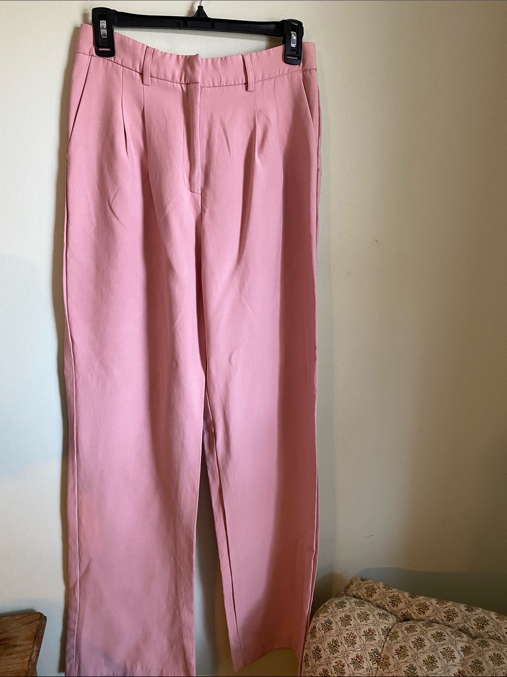 Lucy Paris Wide-Leg Trousers in Pink